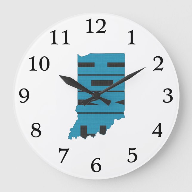 Indiana Home Large Clock (Front)