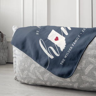 Indiana Home State Personalised Sherpa Blanket