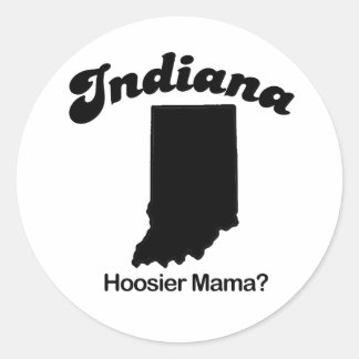 Indiana - Hoosier Mama Classic Round Sticker