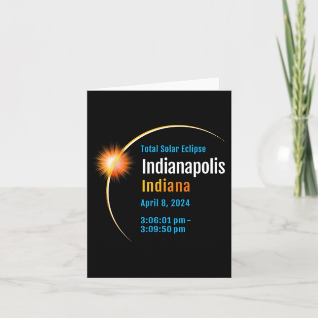 Indiana In Total Solar Eclipse 2024 1  Card (Front)