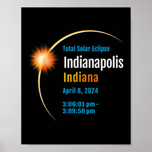 Indiana In Total Solar Eclipse 2024 1 Poster