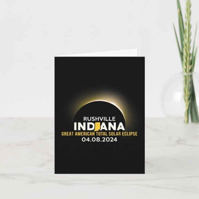 Indiana In Total Solar Eclipse 2024  Card (Front)