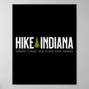 Indiana In Turkey Run State Park Hike Tree Retro G Poster