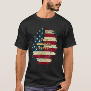 Indiana In Us Flag Motto T-Shirt