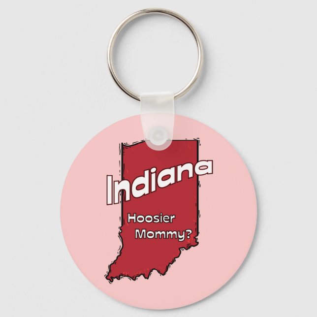 Indiana IN US Motto ~ Hoosier Mummy Key Ring (Front)