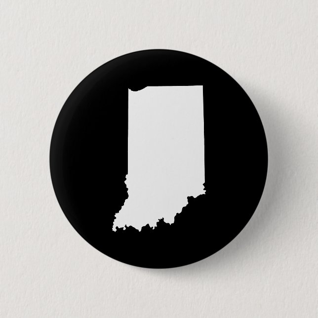 Indiana in White and Black 6 Cm Round Badge (Front)