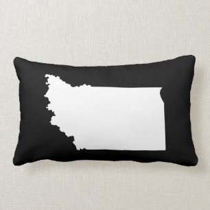 Indiana in White and Black Lumbar Cushion