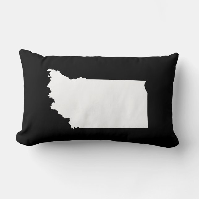 Indiana in White and Black Lumbar Cushion (Front)