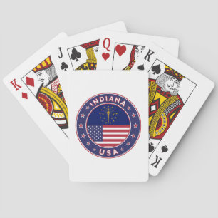 Indiana, Indiana t-shirt, Indiana sticker, Playing Cards