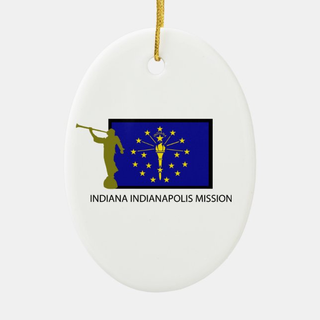 INDIANA INDIANAPOLIS MISSION LDS CTR CERAMIC ORNAMENT (Front)