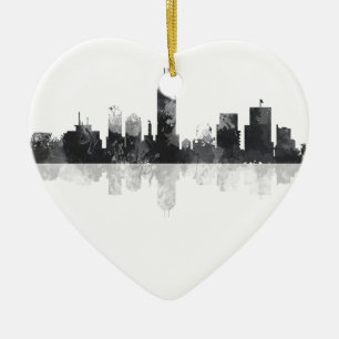 INDIANA, INDIANAPOLIS SKYLINE CERAMIC ORNAMENT