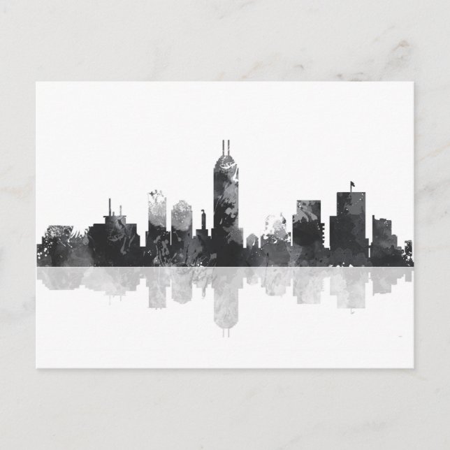 INDIANA, INDIANAPOLIS SKYLINE POSTCARD (Front)