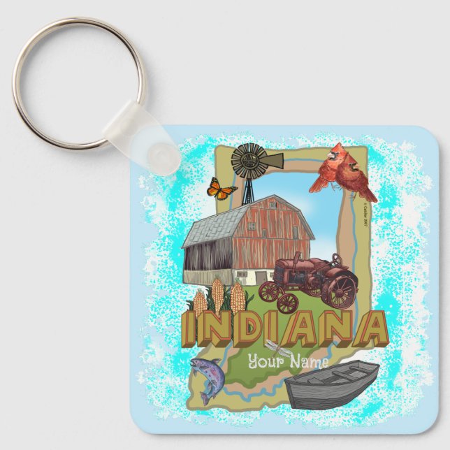 Indiana  key ring (Front)
