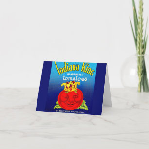 Indiana King tomatoes label Note Card