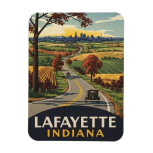 Indiana Lafayette Travel Magnet