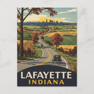 Indiana Lafayette Travel Postcard