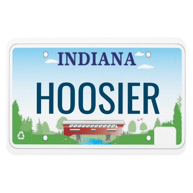 Indiana License Plate Flexible Magnet (Horizontal)