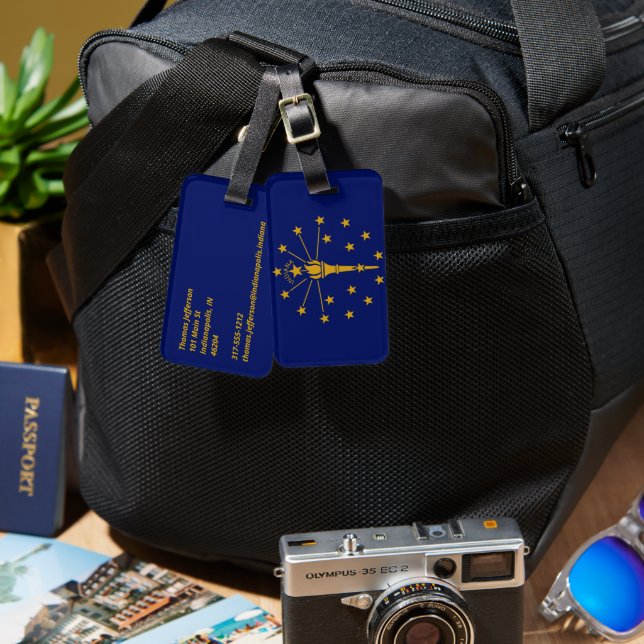 Indiana Luggage Tag (Front & Back)