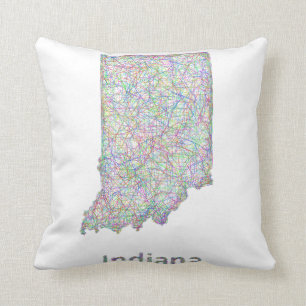 Indiana map cushion