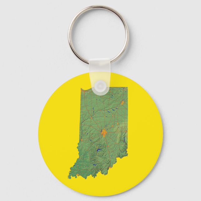Indiana Map Keychain (Front)