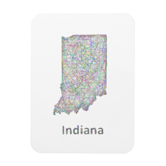 Indiana map magnet (Vertical)