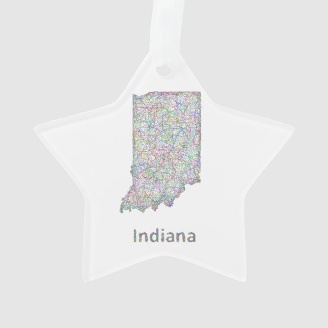 Indiana map ornament (Back)