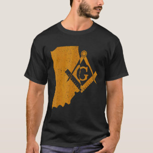 Indiana Masons Grand Lodge F&am Freemasons Father' T-Shirt