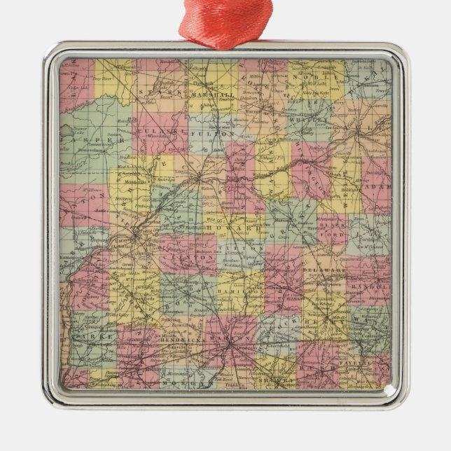 Indiana Metal Ornament (Front)