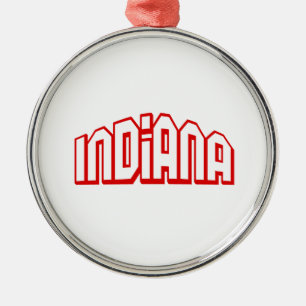 Indiana Metal Ornament