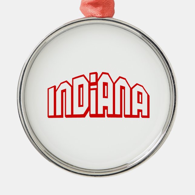 Indiana Metal Ornament (Front)