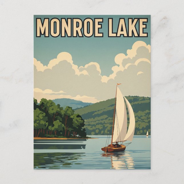 Indiana Monroe Lake Travel Postcard (Front)
