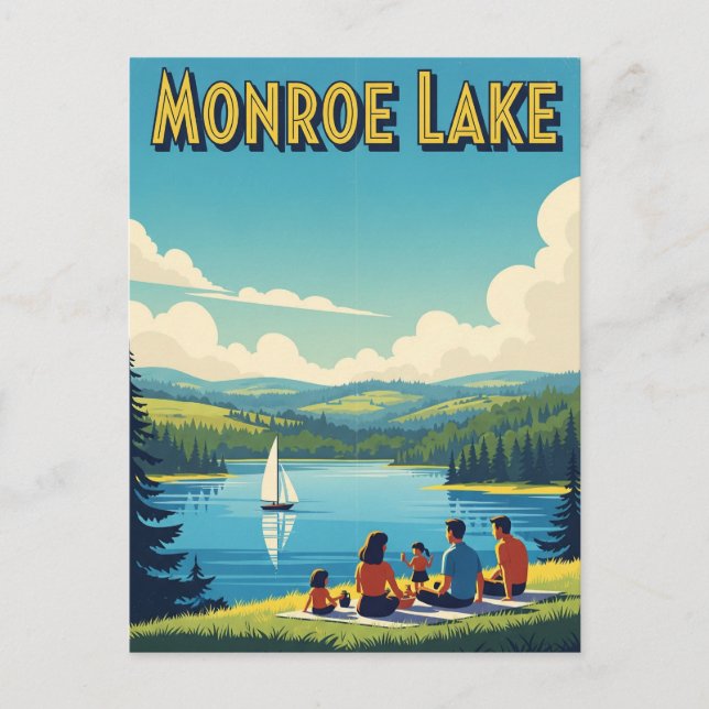 Indiana Monroe Lake Travel Postcard (Front)