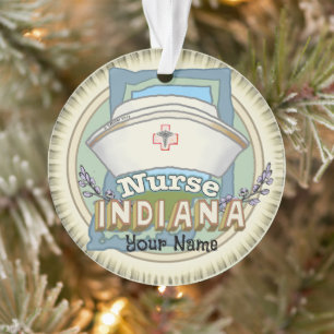 Indiana Nurse  Ornament