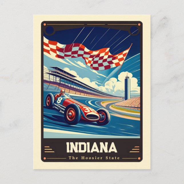 Indiana | Patriotic Spirit Vintage Postcard (Front)