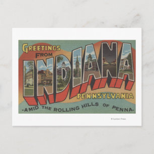 Indiana, Pennsylvania - Large Letter Scenes Postcard