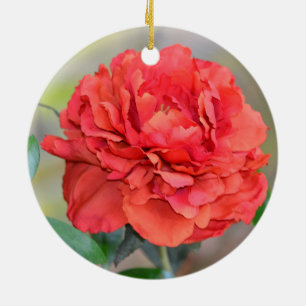 Indiana Peony Ceramic Ornament