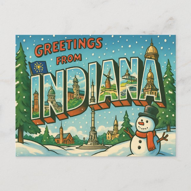 INDIANA Postcard (Front)