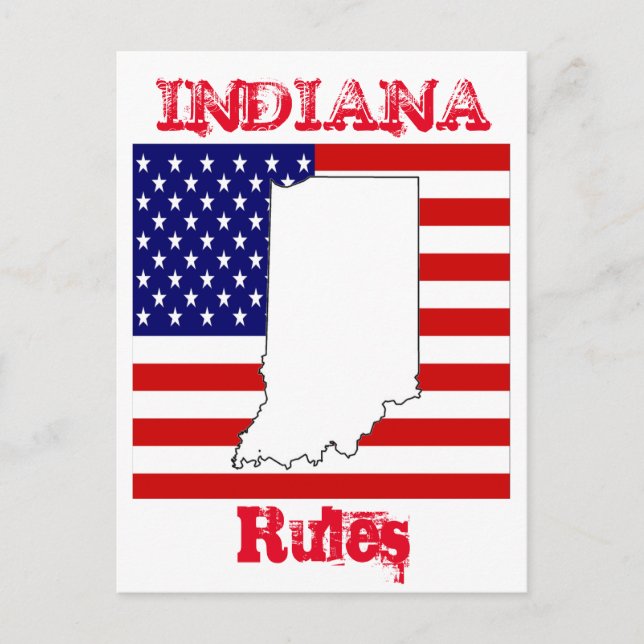 INDIANA  POSTCARD (Front)