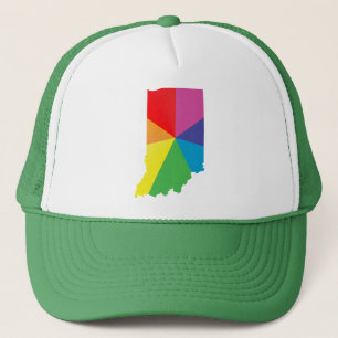 indiana pride. angled. trucker hat