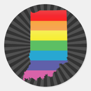 indiana pride. classic round sticker