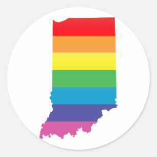 indiana pride. classic round sticker