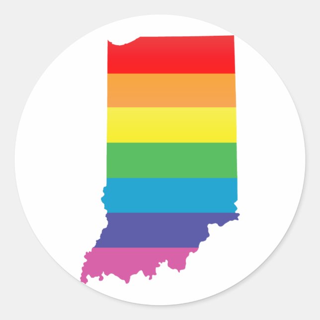 indiana pride. classic round sticker (Front)