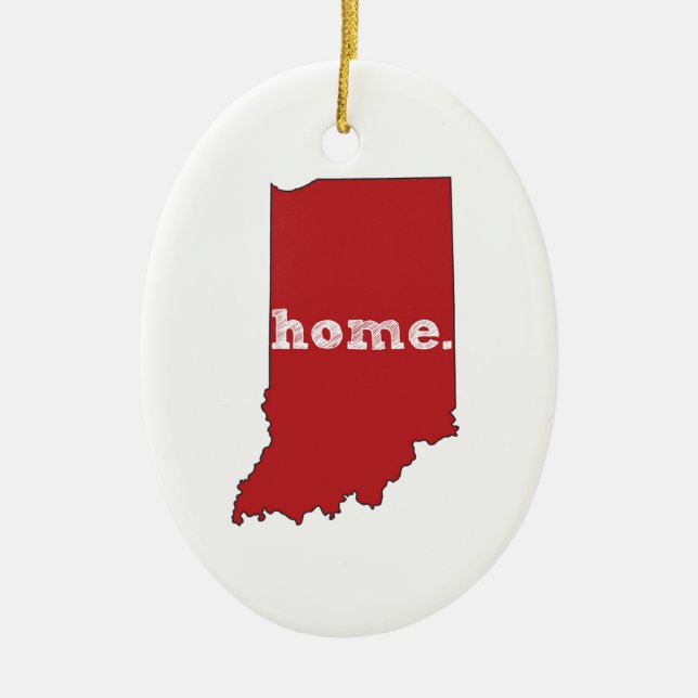INDIANA PROUD CERAMIC ORNAMENT (Front)