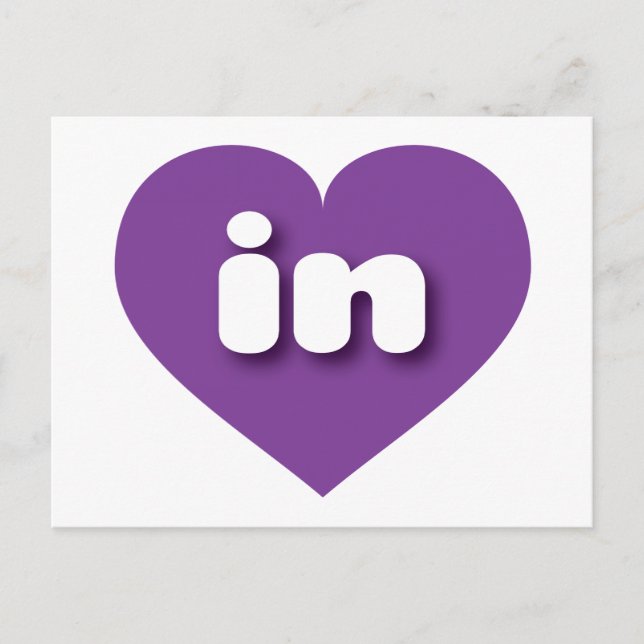 Indiana purple heart - I love in Postcard (Front)