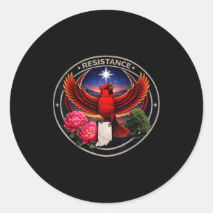 Indiana Rebel Bird Alliance Resistance Classic Round Sticker