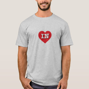 Indiana Red Heart - I love IN T-Shirt
