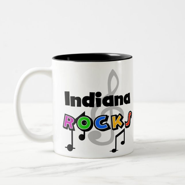 Indiana Rocks Two-Tone Coffee Mug (Left)