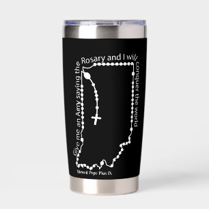 Indiana Rosary Map Catholic Faith Prayer State Insulated Tumbler