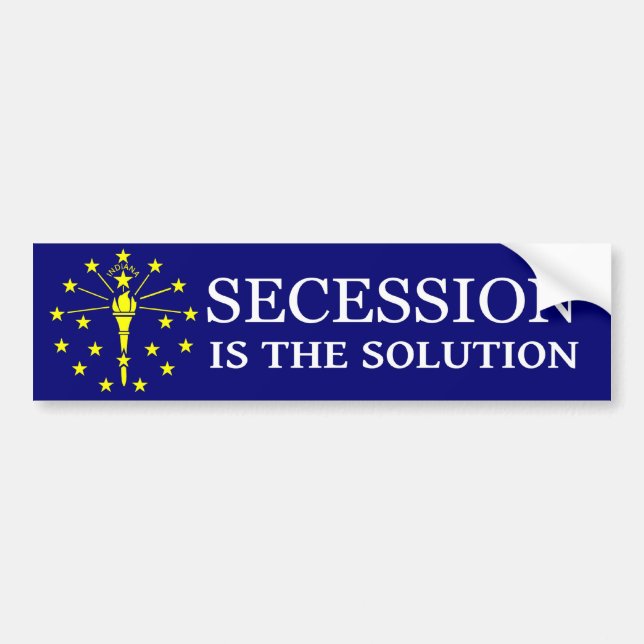 Indiana Secession Bumper Sticker (Front)