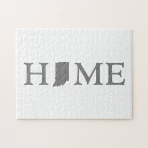 Indiana Shaped Letter Indianan Home Hoosier Jigsaw Puzzle